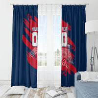 Personalized France Football Gallic Window Curtain Rooster Mascot Flag Art - Birthplace Of Liberty