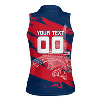 Personalized France Football Gallic Women Sleeveless Polo Shirt Rooster Mascot Flag Art - Birthplace Of Liberty