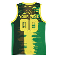 Personalized Senegal Football Lion Basketball Jersey Fierce Roaring Lion Soccer Art With Senegal Flag