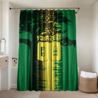 Personalized Senegal Football Lion Bathroom Set Fierce Roaring Lion Soccer Art With Senegal Flag