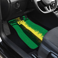 Personalized Senegal Football Lion Car Mats Fierce Roaring Lion Soccer Art With Senegal Flag