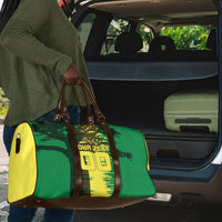 Personalized Senegal Football Lion Travel Bag Fierce Roaring Lion Soccer Art With Senegal Flag
