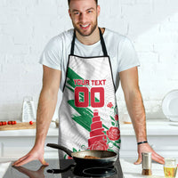 Personalized Iraq Football Apron Hawk Mascot Soccer - Samarra Tower And Red Roses