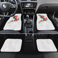 Personalized Iraq Football Car Mats Hawk Mascot Soccer - Samarra Tower And Red Roses