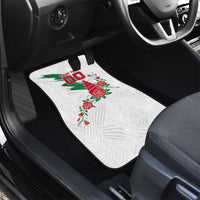 Personalized Iraq Football Car Mats Hawk Mascot Soccer - Samarra Tower And Red Roses