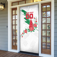 Personalized Iraq Football Door Cover Hawk Mascot Soccer - Samarra Tower And Red Roses