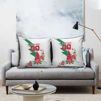 Personalized Iraq Football Pillow Cover Hawk Mascot Soccer - Samarra Tower And Red Roses