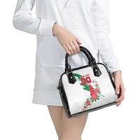 Personalized Iraq Football Shoulder Handbag Hawk Mascot Soccer - Samarra Tower And Red Roses