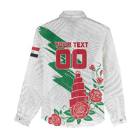 Personalized Iraq Football Women Casual Shirt Hawk Mascot Soccer - Samarra Tower And Red Roses