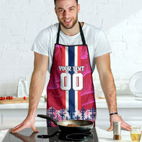Personalized Norway Football Apron Viking Lion Soccer Mascot - Nordic Longship And Mountain Landscape