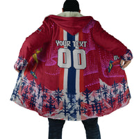 Personalized Norway Football Cloak Viking Lion Soccer Mascot - Nordic Longship And Mountain Landscape