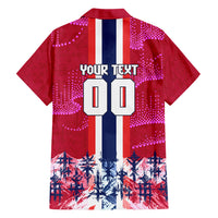 Personalized Norway Football Hawaiian Shirt Viking Lion Soccer Mascot - Nordic Longship And Mountain Landscape