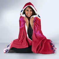 Personalized Norway Football Hooded Blanket Viking Lion Soccer Mascot - Nordic Longship And Mountain Landscape