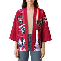 Personalized Norway Football Kimono Viking Lion Soccer Mascot - Nordic Longship And Mountain Landscape