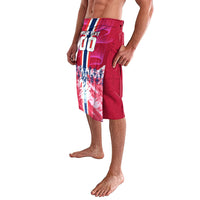 Personalized Norway Football Lavalava Viking Lion Soccer Mascot - Nordic Longship And Mountain Landscape
