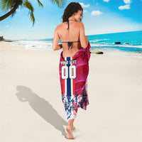 Personalized Norway Football Sarong Viking Lion Soccer Mascot - Nordic Longship And Mountain Landscape