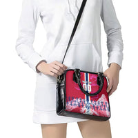 Personalized Norway Football Shoulder Handbag Viking Lion Soccer Mascot - Nordic Longship And Mountain Landscape