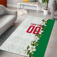 Personalized Algeria Football Desert Fox Area Rug Desert Fox Mascot Soccer Art With Floral Jasmine And Flag