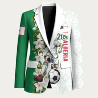 Personalized Algeria Football Desert Fox Blazer Desert Fox Mascot Soccer Art With Floral Jasmine And Flag