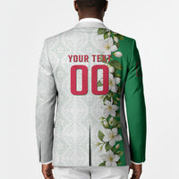 Personalized Algeria Football Desert Fox Blazer Desert Fox Mascot Soccer Art With Floral Jasmine And Flag