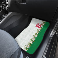 Personalized Algeria Football Desert Fox Car Mats Desert Fox Mascot Soccer Art With Floral Jasmine And Flag