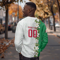 Personalized Algeria Football Desert Fox Sweatshirt Desert Fox Mascot Soccer Art With Floral Jasmine And Flag