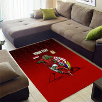 Personalized Egypt Soccer Crocodile Mascot Area Rug Egyptian Pyramid Football Cultural Graphic Art