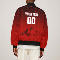 Personalized Egypt Soccer Crocodile Mascot Bomber Jacket Egyptian Pyramid Football Cultural Graphic Art