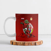 Personalized Egypt Soccer Crocodile Mascot Ceramic Mug Egyptian Pyramid Football Cultural Graphic Art