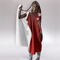 Personalized Egypt Soccer Crocodile Mascot Hooded Blanket Egyptian Pyramid Football Cultural Graphic Art