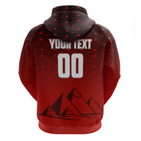 Personalized Egypt Soccer Crocodile Mascot Hoodie Egyptian Pyramid Football Cultural Graphic Art