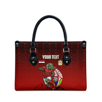 Personalized Egypt Soccer Crocodile Mascot Leather Bag Egyptian Pyramid Football Cultural Graphic Art