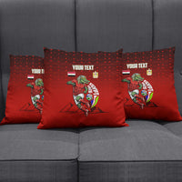 Personalized Egypt Soccer Crocodile Mascot Pillow Cover Egyptian Pyramid Football Cultural Graphic Art