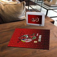 Personalized Egypt Soccer Crocodile Mascot Puzzle Egyptian Pyramid Football Cultural Graphic Art