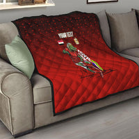 Personalized Egypt Soccer Crocodile Mascot Quilt Egyptian Pyramid Football Cultural Graphic Art