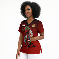 Personalized Egypt Soccer Crocodile Mascot Scrub Top Egyptian Pyramid Football Cultural Graphic Art