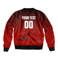 Personalized Egypt Soccer Crocodile Mascot Sleeve Zip Bomber Jacket Egyptian Pyramid Football Cultural Graphic Art