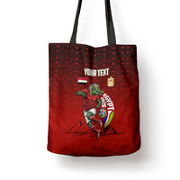 Personalized Egypt Soccer Crocodile Mascot Tote Bag Egyptian Pyramid Football Cultural Graphic Art