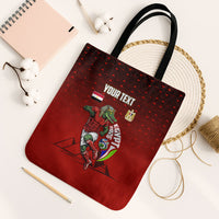 Personalized Egypt Soccer Crocodile Mascot Tote Bag Egyptian Pyramid Football Cultural Graphic Art