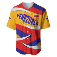 Venezuela Baseball Jersey with Yellow Red Blue Flag Stripe Wave Spirit