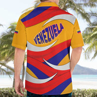 Venezuela Hawaiian Shirt with Yellow Red Blue Flag Stripe Wave Spirit