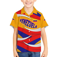Venezuela Hawaiian Shirt with Yellow Red Blue Flag Stripe Wave Spirit