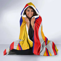 Venezuela Hooded Blanket with Yellow Red Blue Flag Stripe Wave Spirit
