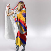 Venezuela Hooded Blanket with Yellow Red Blue Flag Stripe Wave Spirit