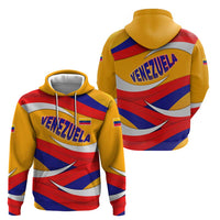Venezuela Hoodie with Yellow Red Blue Flag Stripe Wave Spirit