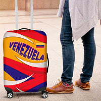 Venezuela Luggage Cover with Yellow Red Blue Flag Stripe Wave Spirit
