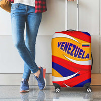 Venezuela Luggage Cover with Yellow Red Blue Flag Stripe Wave Spirit