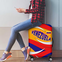 Venezuela Luggage Cover with Yellow Red Blue Flag Stripe Wave Spirit