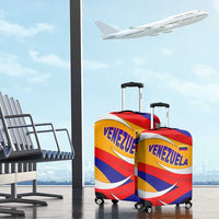 Venezuela Luggage Cover with Yellow Red Blue Flag Stripe Wave Spirit