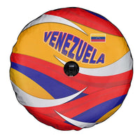 Venezuela Spare Tire Cover with Yellow Red Blue Flag Stripe Wave Spirit